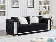Black Velvet Tufted Sofa Set - GL 6147