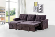Comfy Gray Sectional Sofa Bed