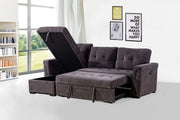 Comfy Gray Sectional Sofa Bed