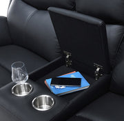 Sofa Set Recliner Black Leather Match- IF 8120