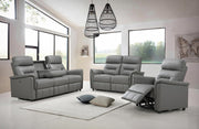 Sofa Set Recliner Grey Leather Match- IF 8141