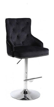 Grey Velvet Bar Stool - ST-6020-6021