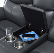 Sofa Set Recliner Grey Leather Match- IF 8121