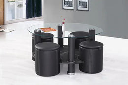 Round Coffee Table + 4 Stools Set - IF-2057