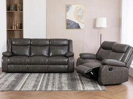Salem - Manual Recilner Sofa and Loveseat Set